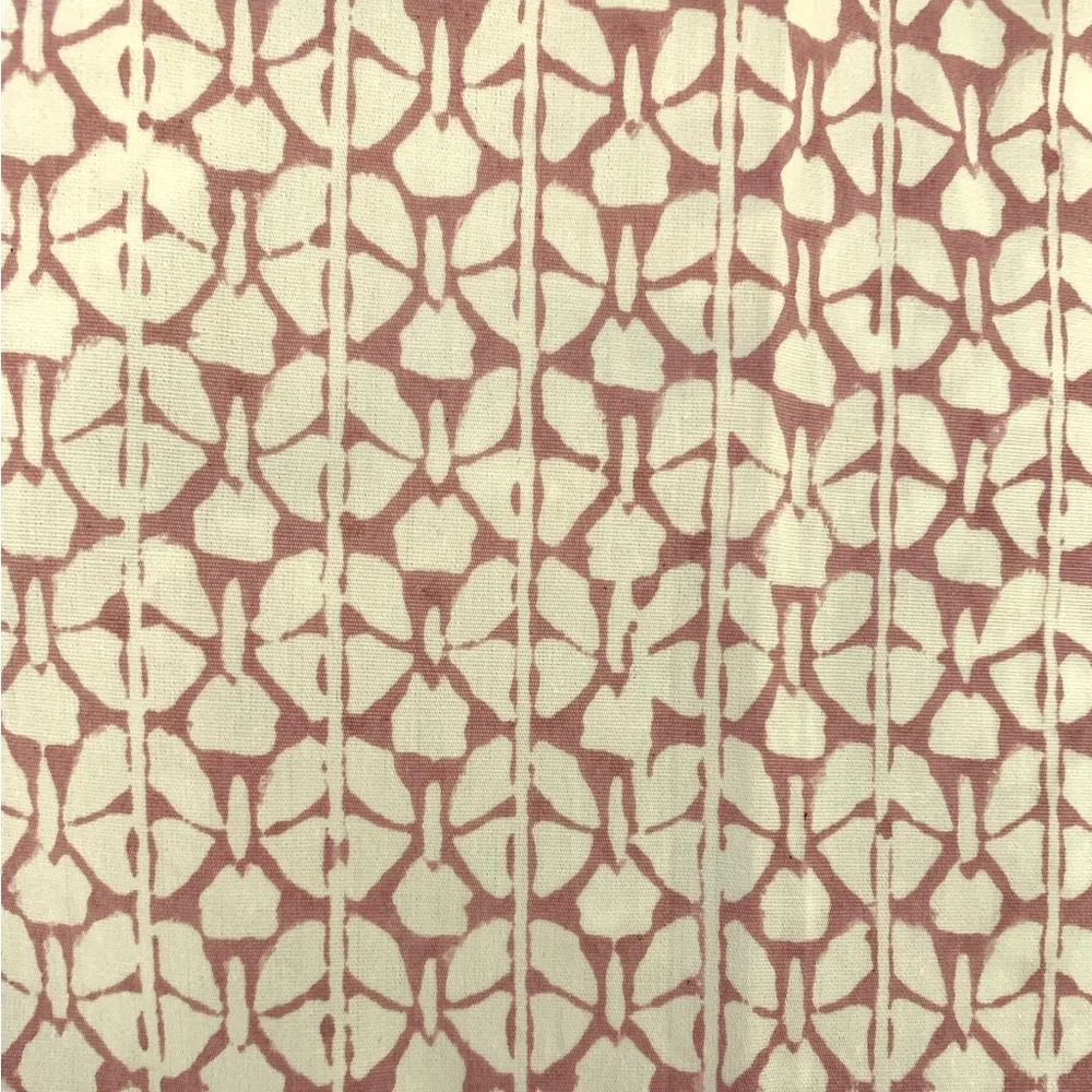 NWOT Block Printed Fitted Crib Sheet - Baby Girl - Pink Plum Shibori - Cotton